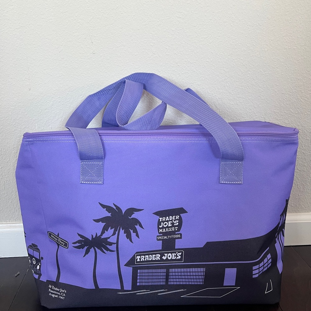 Trader Joe's Purple Insulated Tote Bag - NWT
